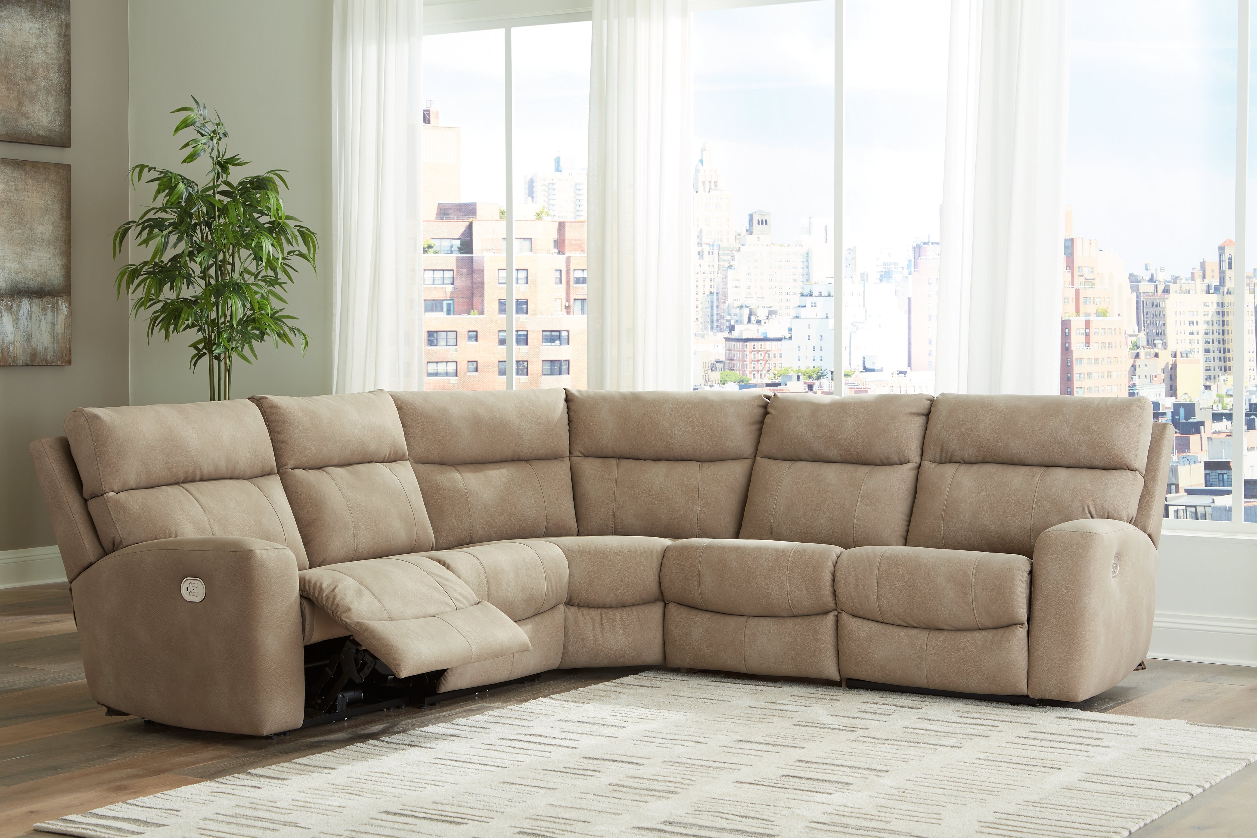 Next-Gen DuraPella 5-Piece Power Reclining Sectional - MyWaynesHome #