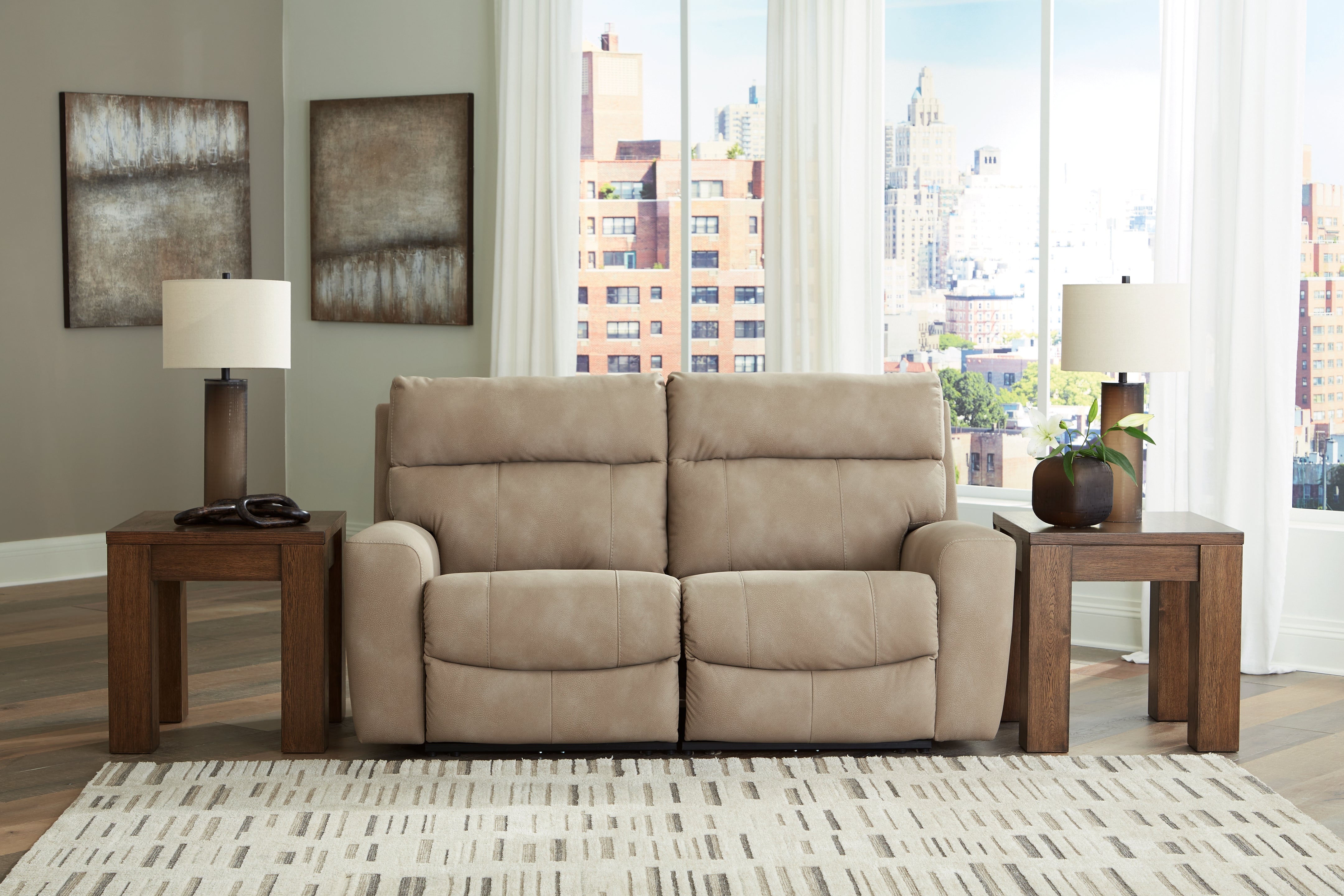 Next-Gen DuraPella 2-Piece Power Reclining Sectional Loveseat - MyWaynesHome #
