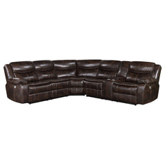 Sycamore Upholstered Power Reclining Sectional Sofa Brown - MyWaynesHome #