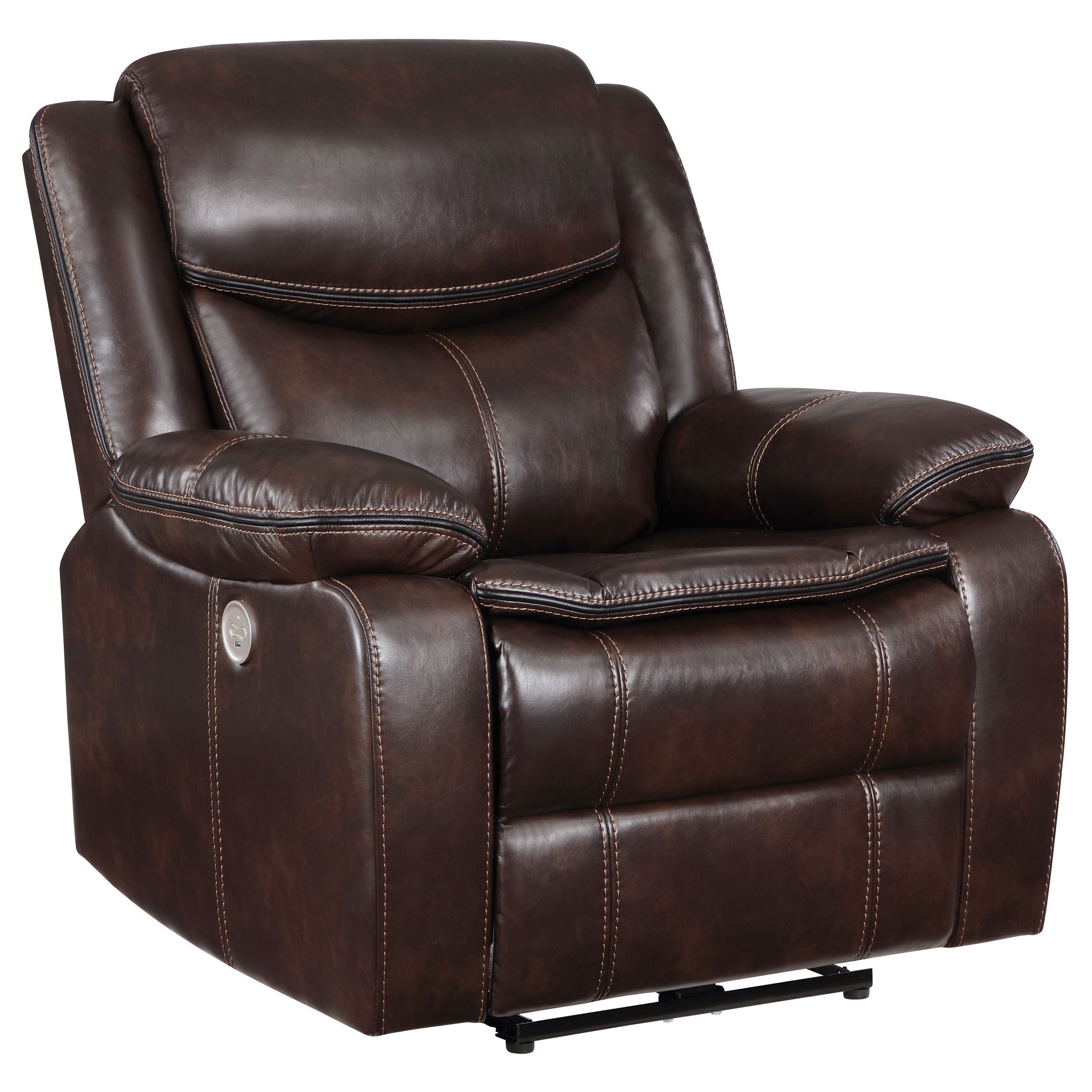 Sycamore Upholstered Power Recliner Chair Dark Brown - MyWaynesHome #