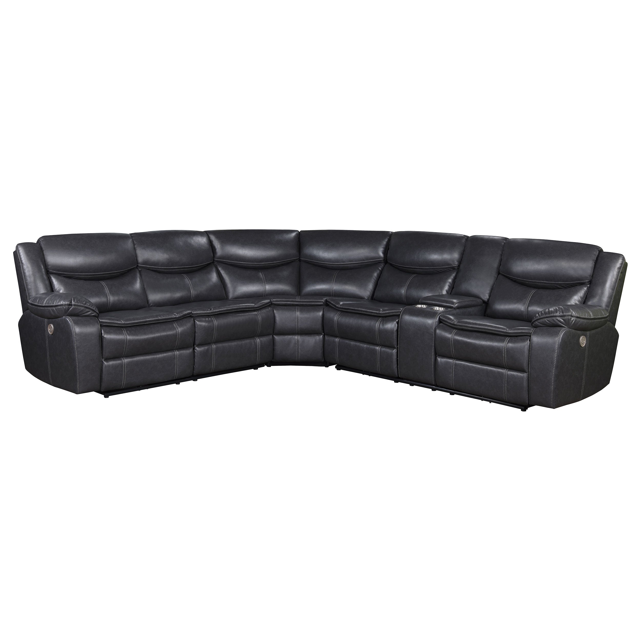 Sycamore Upholstered Power Reclining Sectional Sofa Grey - MyWaynesHome #