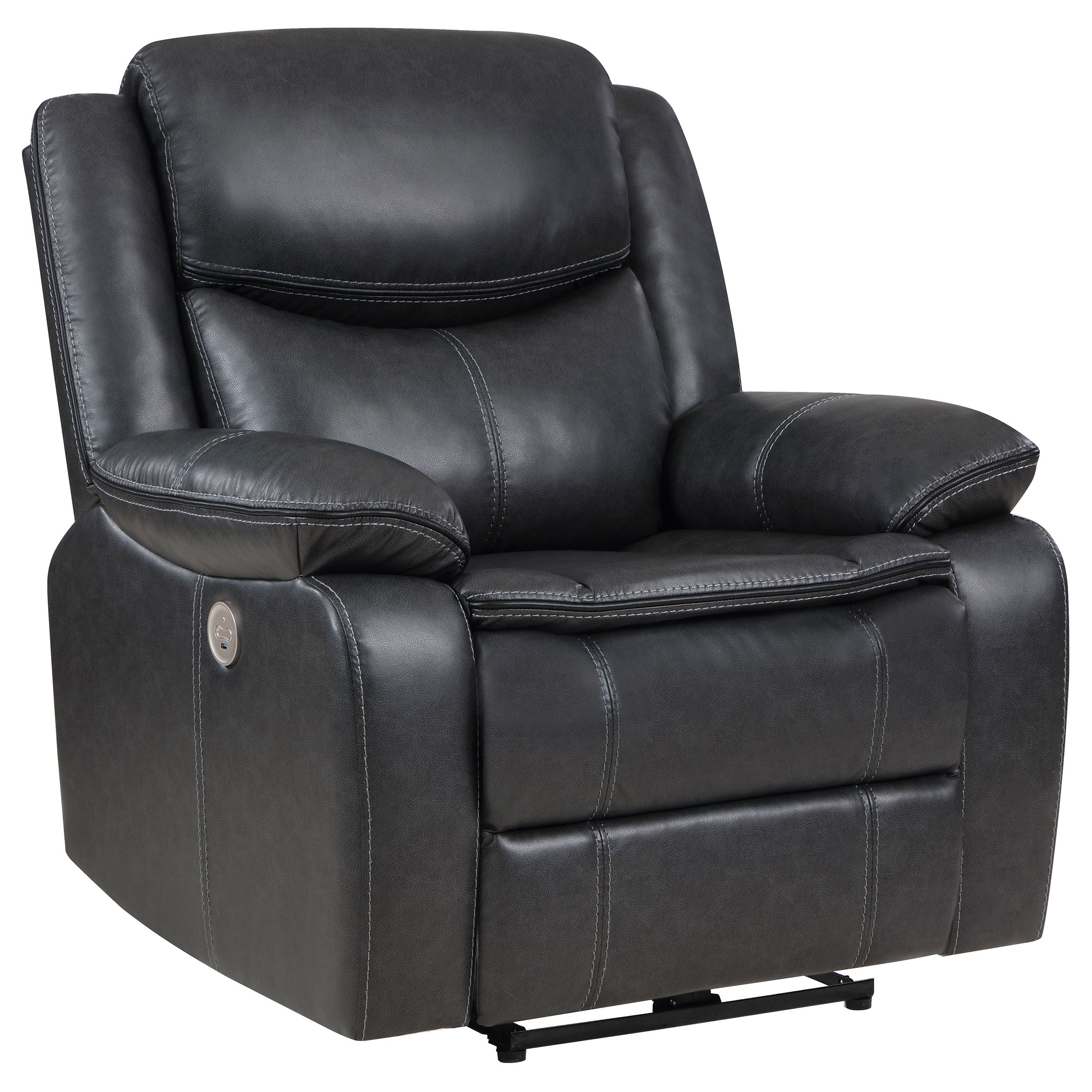 Sycamore Upholstered Power Recliner Chair Dark Grey - MyWaynesHome #