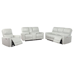 Greenfield 3-piece Power Reclining Sofa Set Ivory - MyWaynesHome #