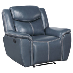 Sloane Upholstered Padded Arm Recliner Chair Blue - MyWaynesHome #