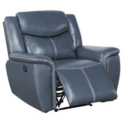 Sloane Upholstered Padded Arm Recliner Chair Blue - MyWaynesHome #