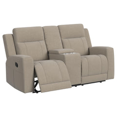 Brentwood Upholstered Motion Reclining Loveseat Taupe - MyWaynesHome #