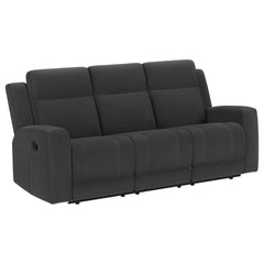 Brentwood 2-piece Upholstered Reclining Sofa Set Dark Charcoal - MyWaynesHome #