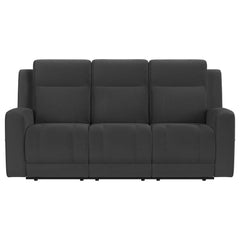Brentwood 2-piece Upholstered Reclining Sofa Set Dark Charcoal - MyWaynesHome #