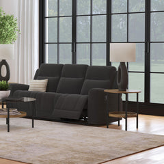Brentwood Upholstered Motion Reclining Sofa Dark Charcoal - MyWaynesHome #