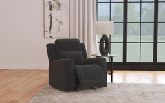 Brentwood Upholstered Recliner Chair Dark Charcoal - MyWaynesHome #
