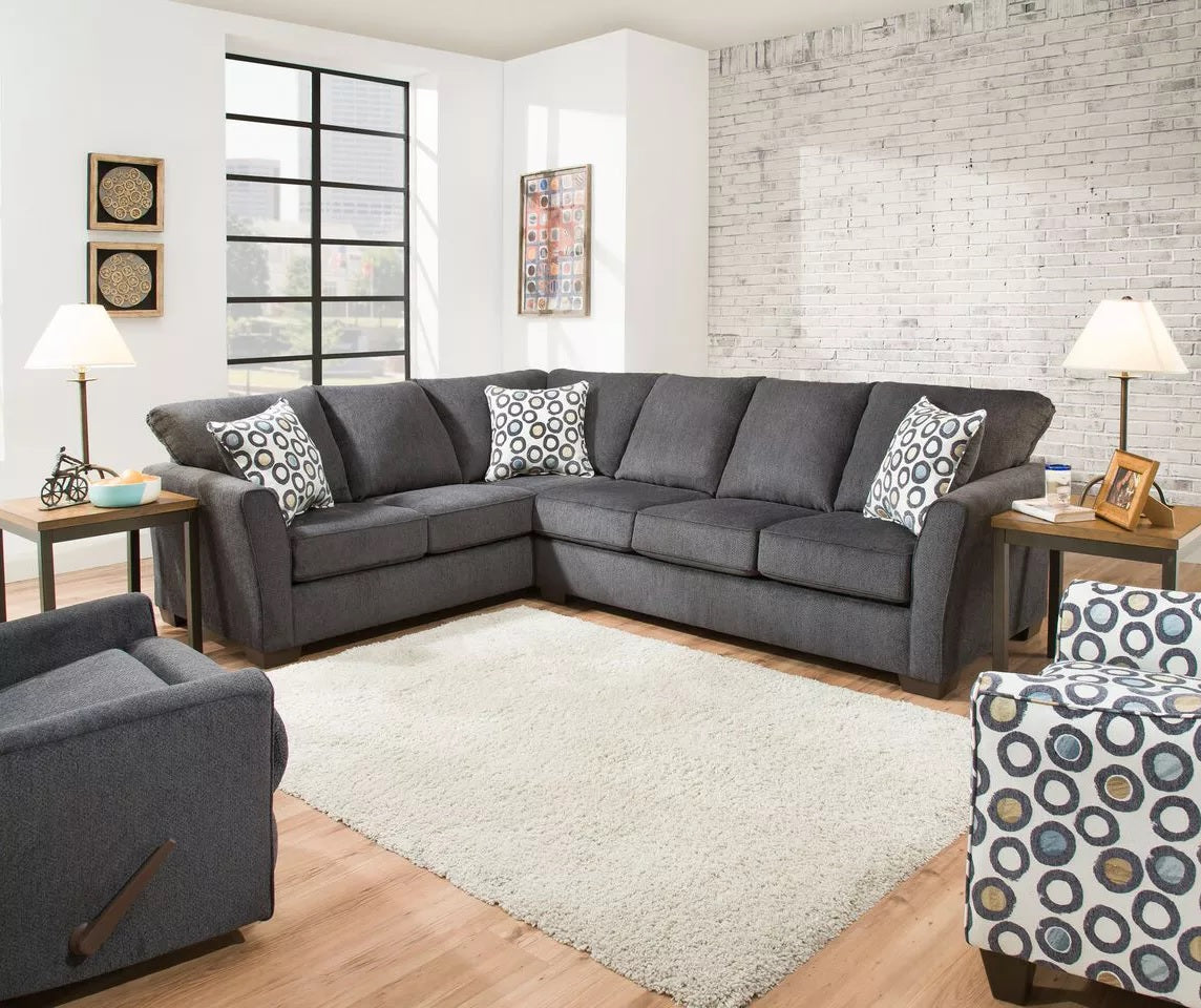 Dawson 2 Piece Denim Blue Sectional - MyWaynesHome #