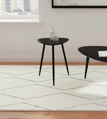 Odessa Triangular Solid Wood End Table Black - MyWaynesHome #