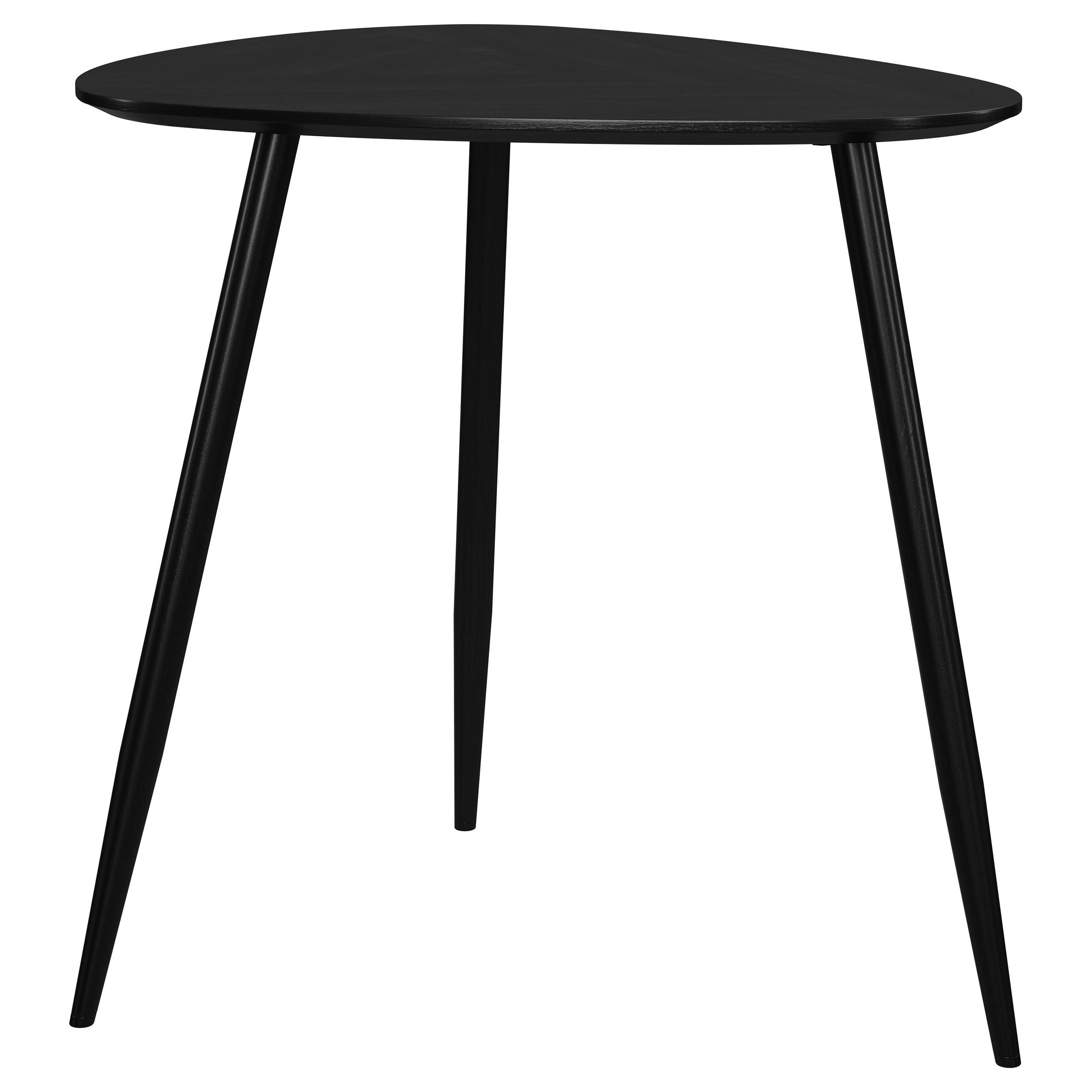 Odessa Triangular Solid Wood End Table Black - MyWaynesHome #