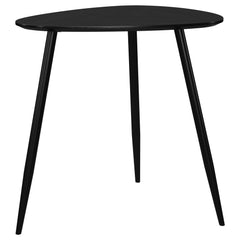 Odessa Triangular Solid Wood End Table Black - MyWaynesHome #