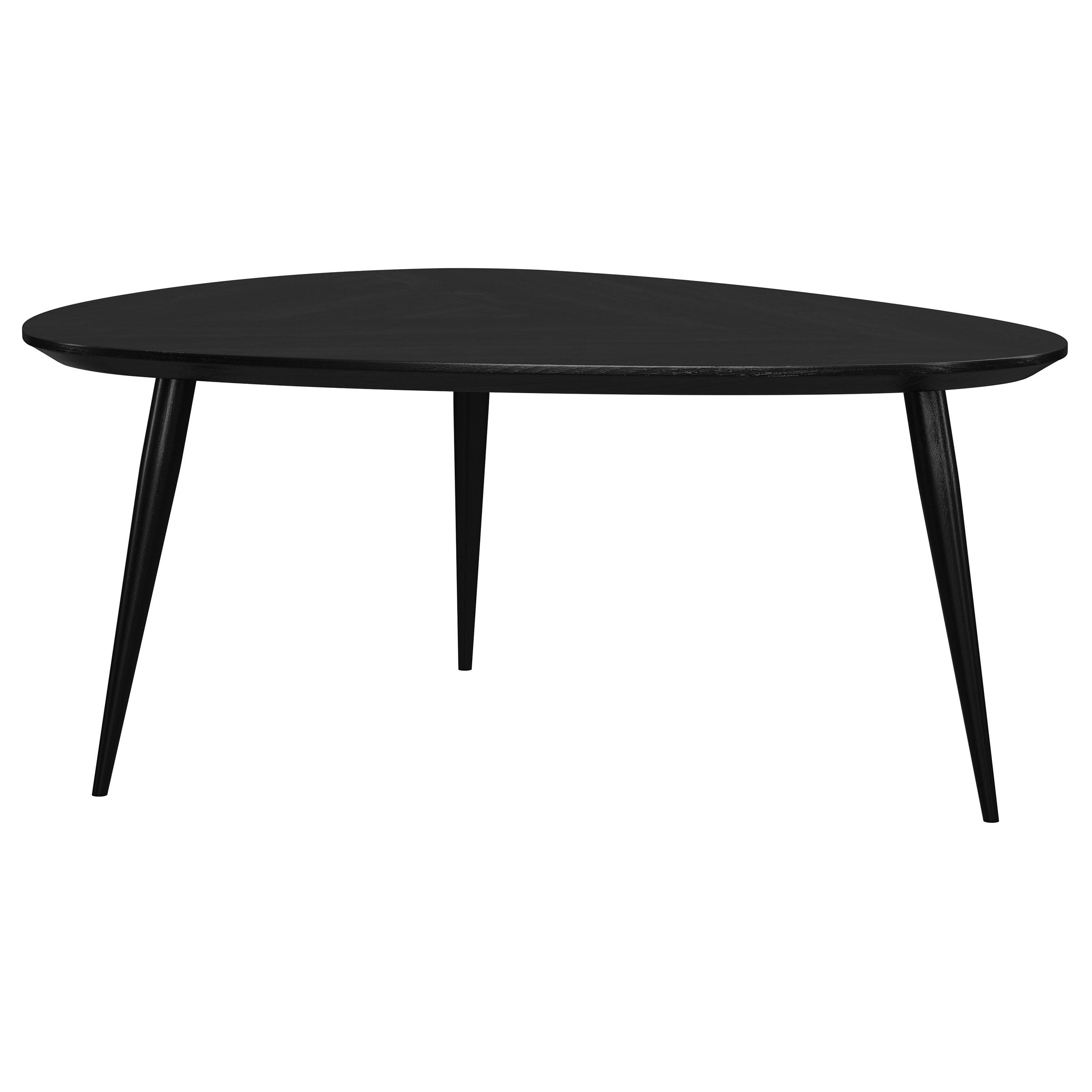Odessa Triangular Solid Wood Coffee Table Black - MyWaynesHome #