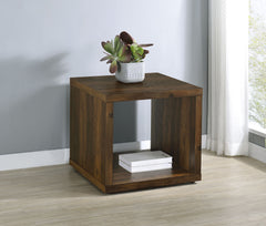 Frisco Square Engineered Wood Side End Table Dark Pine - MyWaynesHome #