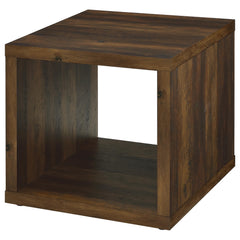 Frisco Square Engineered Wood Side End Table Dark Pine - MyWaynesHome #