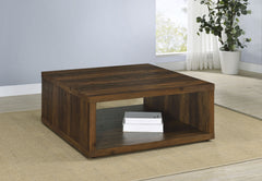 Frisco Square Engineered Wood Coffee Table Dark Pine - MyWaynesHome #