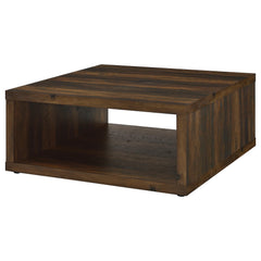 Frisco Square Engineered Wood Coffee Table Dark Pine - MyWaynesHome #
