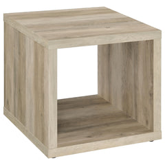 Frisco Square Engineered Wood Side End Table Distressed Pine - MyWaynesHome #