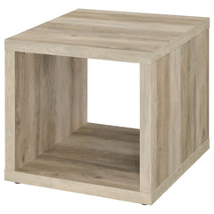 Frisco Square Engineered Wood Side End Table Distressed Pine - MyWaynesHome #