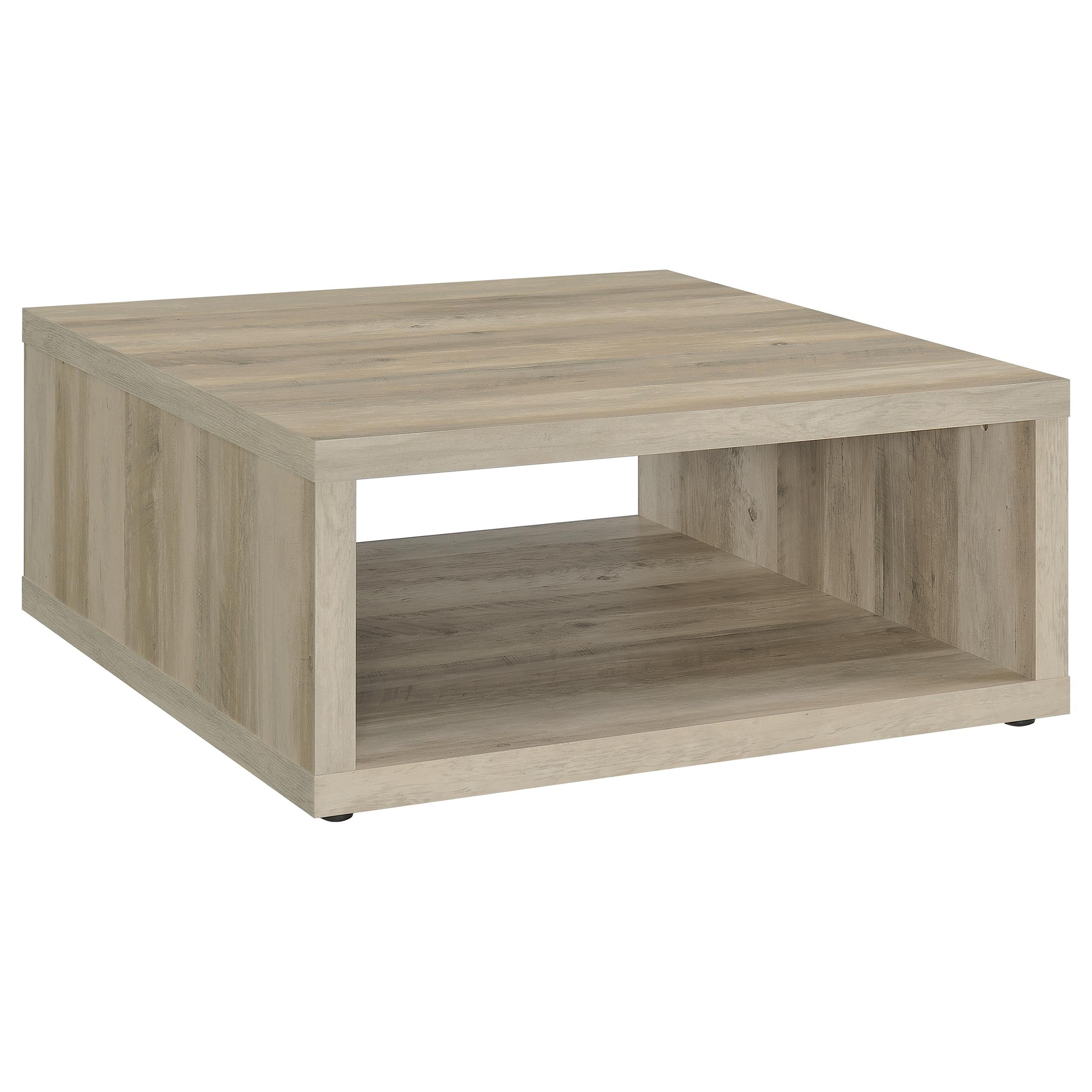 Frisco Square Engineered Wood Coffee Table Distressed Pine - MyWaynesHome #