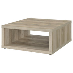 Frisco Square Engineered Wood Coffee Table Distressed Pine - MyWaynesHome #