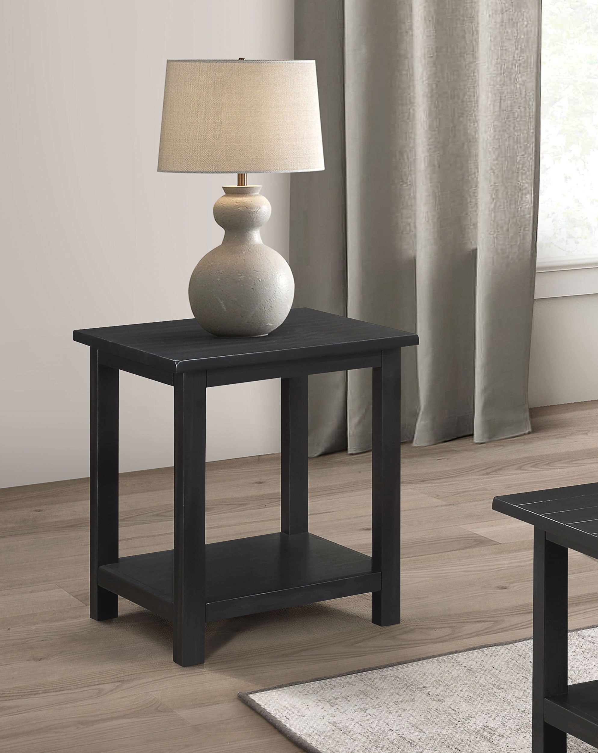 Payne Wood End Table With Shelf Java - MyWaynesHome #