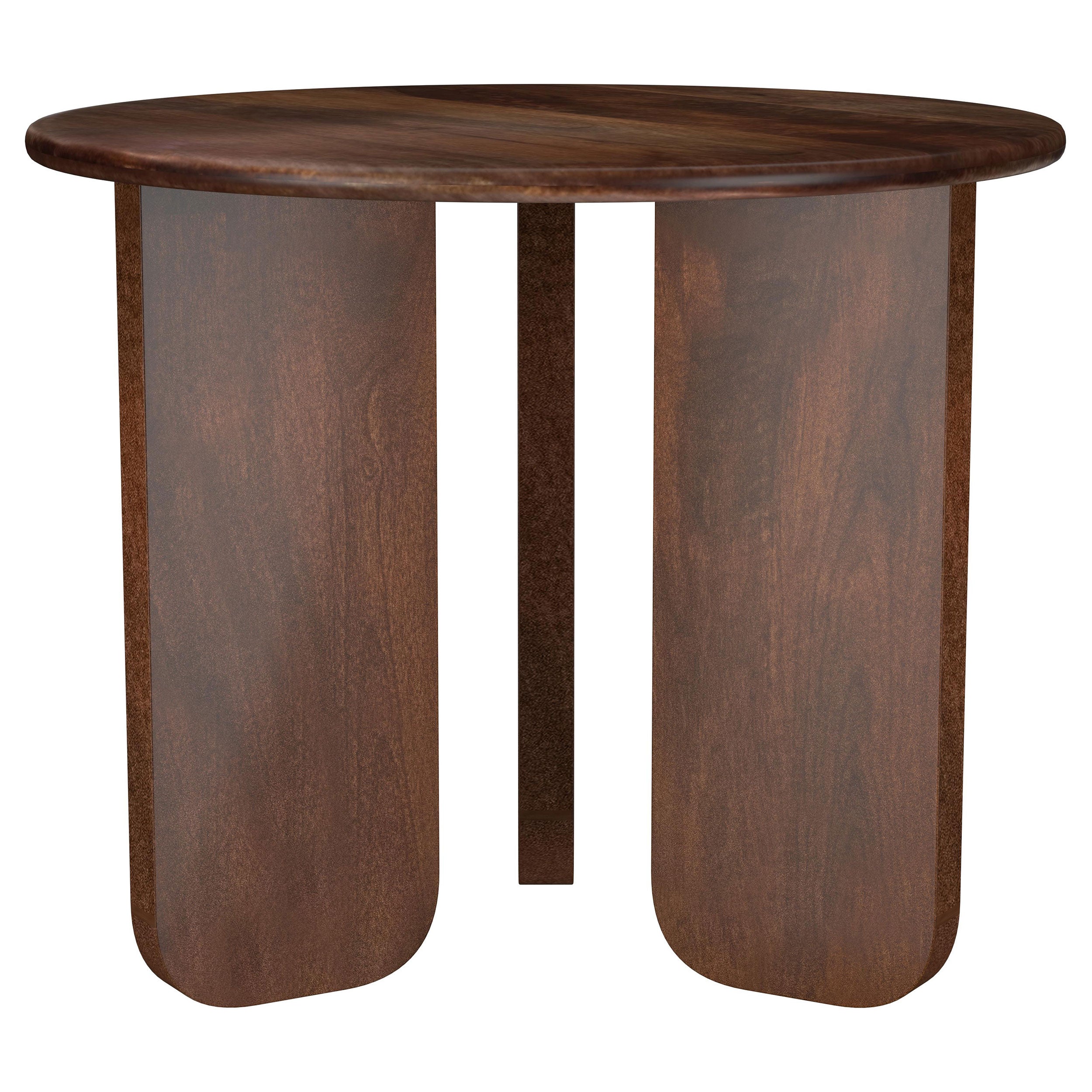 Dale Round Solid Mango Wood Side End Table Brown - MyWaynesHome #