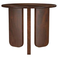 Dale Round Solid Mango Wood Side End Table Brown - MyWaynesHome #