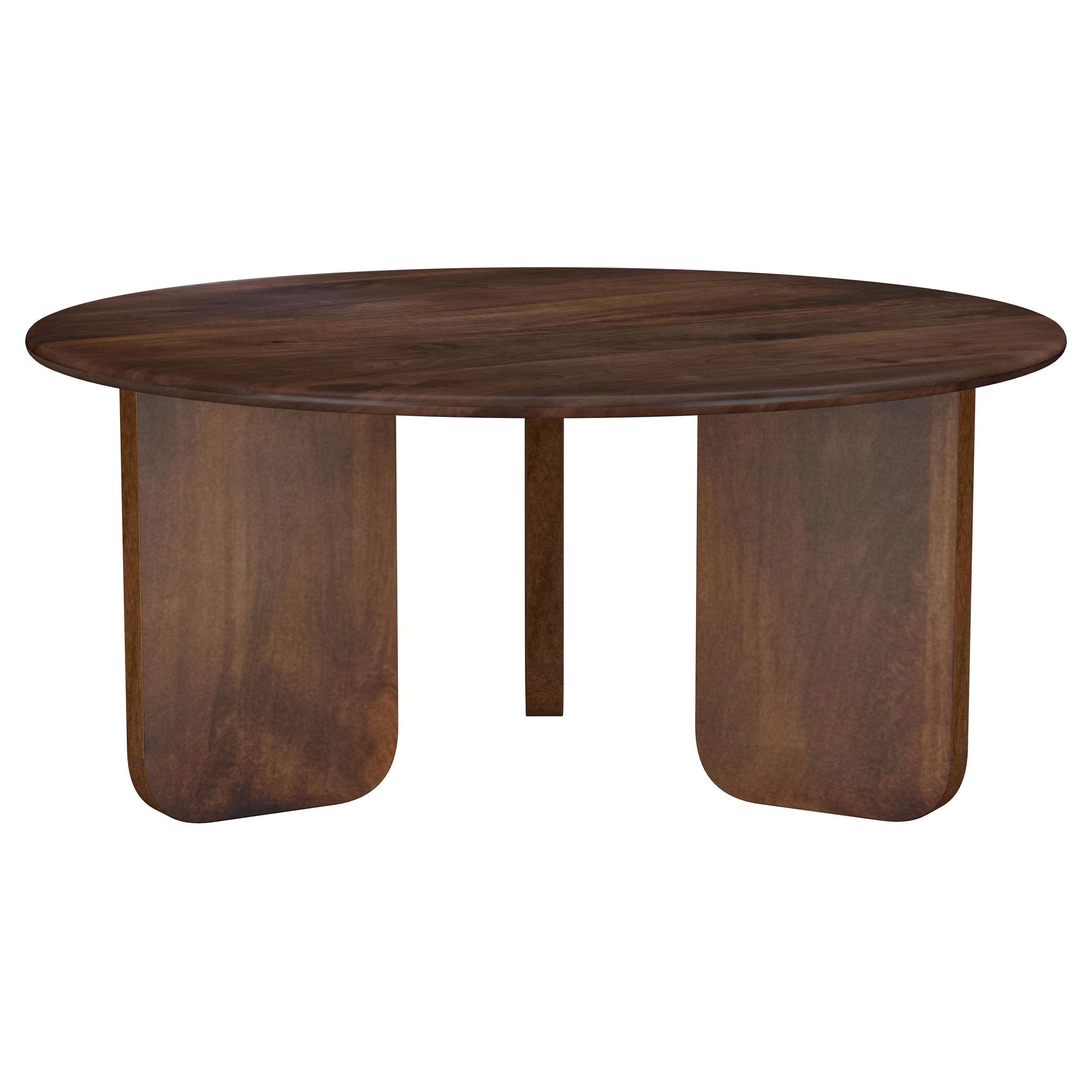 Dale Round Solid Mango Wood Coffee Table Brown - MyWaynesHome #