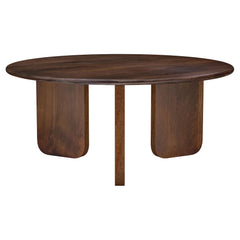 Dale Round Solid Mango Wood Coffee Table Brown - MyWaynesHome #