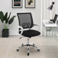 Felton Upholstered Adjustable Home Office Desk Chair Black - MyWaynesHome #