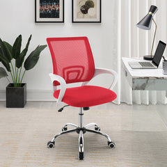 Felton Upholstered Adjustable Home Office Desk Chair Red - MyWaynesHome #