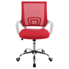 Felton Upholstered Adjustable Home Office Desk Chair Red - MyWaynesHome #