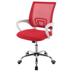 Felton Upholstered Adjustable Home Office Desk Chair Red - MyWaynesHome #