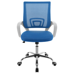 Felton Upholstered Adjustable Home Office Desk Chair Blue - MyWaynesHome #