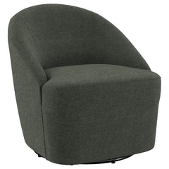 Leon Upholstered Barrel Accent Swivel Chair Hunter Green - MyWaynesHome #