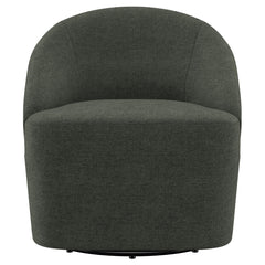 Leon Upholstered Barrel Accent Swivel Chair Hunter Green - MyWaynesHome #