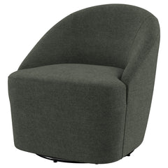 Leon Upholstered Barrel Accent Swivel Chair Hunter Green - MyWaynesHome #