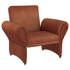 Liana Upholstered Roll Arm Accent Armchair Rust Orange - MyWaynesHome #