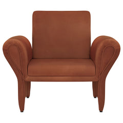Liana Upholstered Roll Arm Accent Armchair Rust Orange - MyWaynesHome #