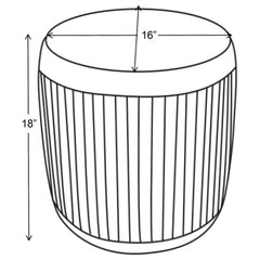 Tovar Round Upholstered Ottoman Mauve - MyWaynesHome #