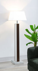 Elena 67-inch Square Tapered Mirrored Floor Lamp Brown - MyWaynesHome #