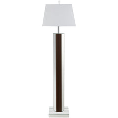 Elena 67-inch Square Tapered Mirrored Floor Lamp Brown - MyWaynesHome #