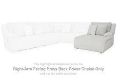 Top Tier Right-Arm Facing Power Reclining Back Chaise
