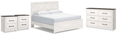 Gerridan King Panel Bed, Dresser and 2 Nightstands