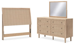 Cielden Full Panel Bed, Dresser and Mirror