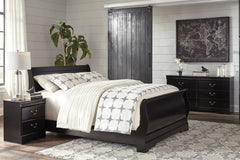 Huey Vineyard Black Sleigh Bedroom Set - MyWaynesHome #