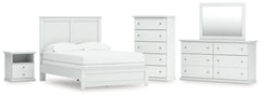 Bostwick Shoals Full Panel Bed, Dresser, Mirror, Chest, and Nightstand